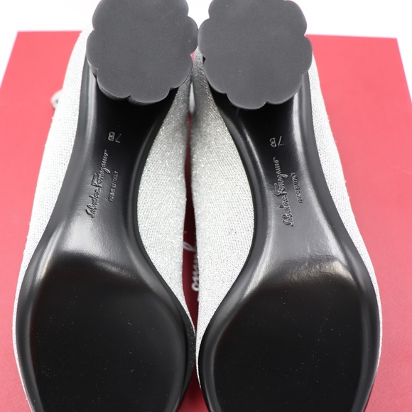 Salvatore Ferragamo Capo Flower Heel Ankle Booties - Picture 6 of 7